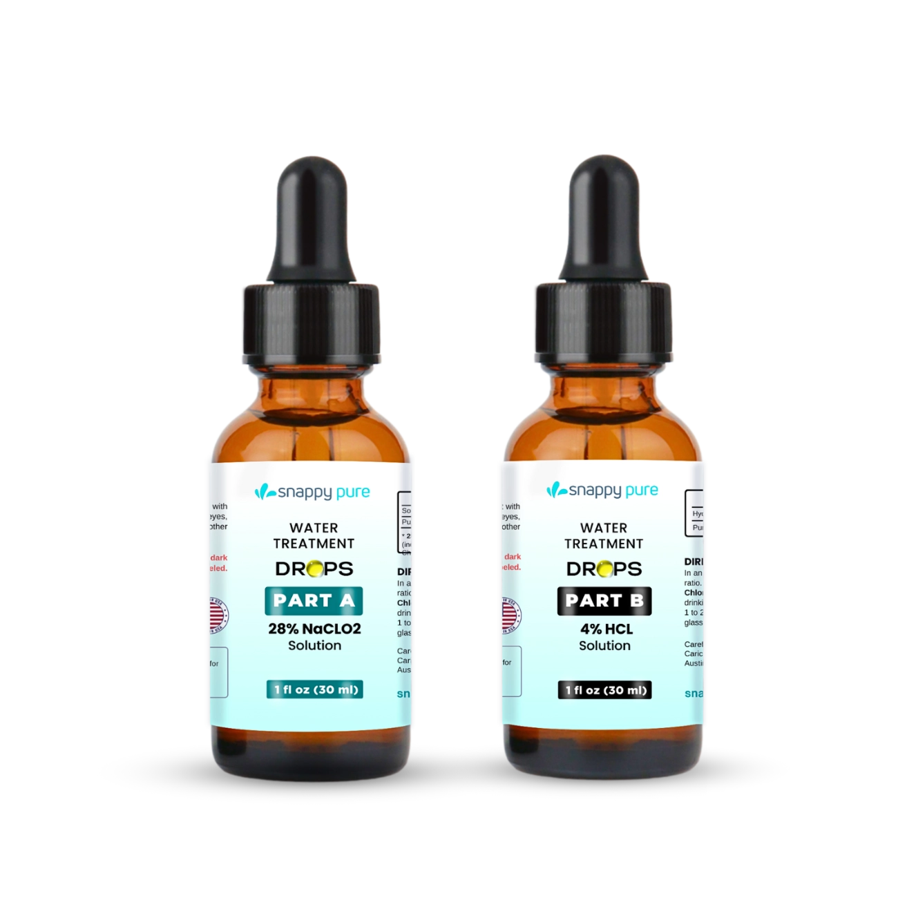 WPS Chlorine Dioxide Kit with HCL 4% and Sodium Chlorite 22.4% (in 1 oz Glass Bottle)