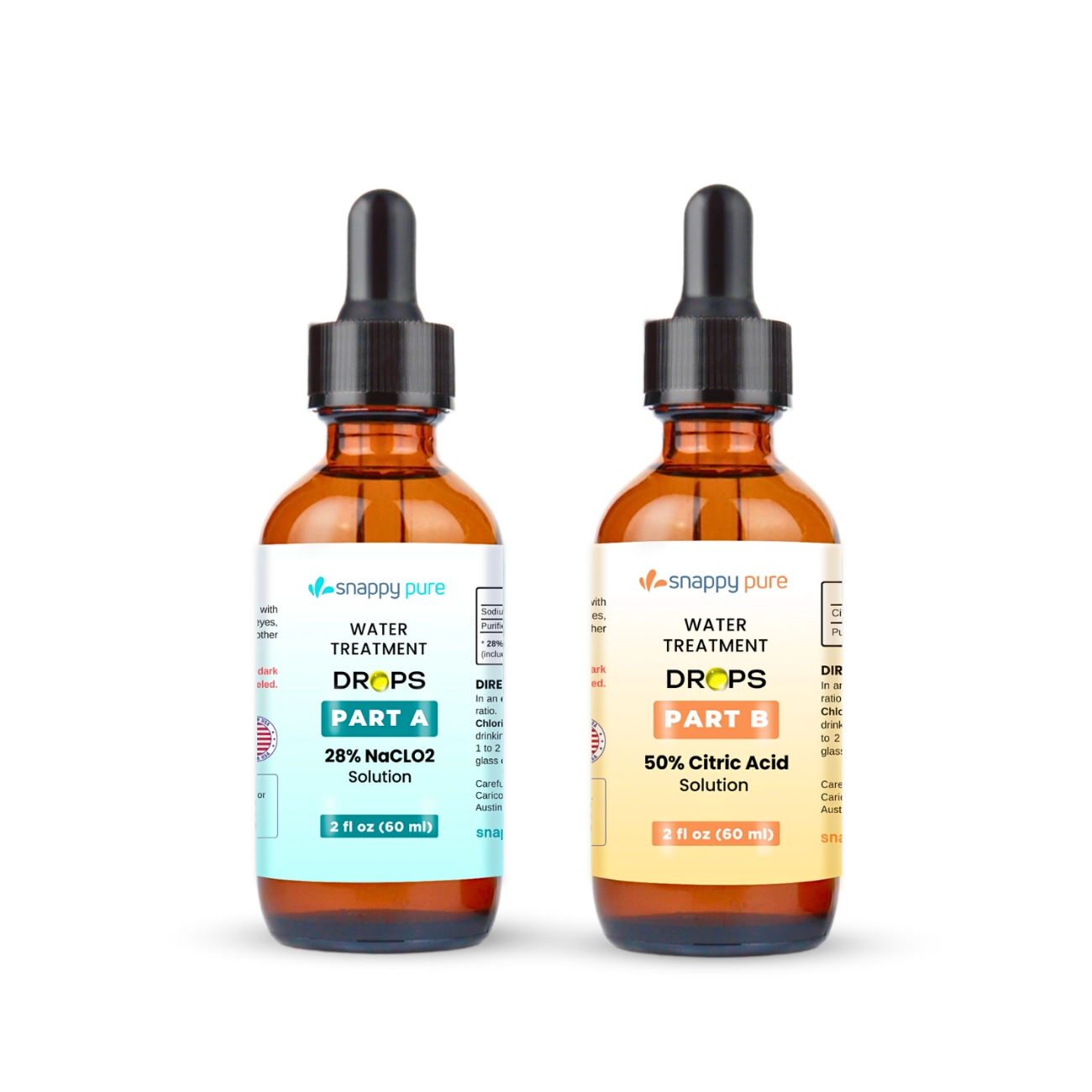 2 oz WPS Chlorine Dioxide Kit with Citric Acid 50% and Sodium Chlorite 22.4% (in Glass Bottle)