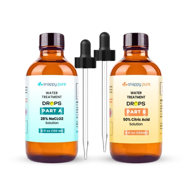 4 oz WPS Chlorine Dioxide Kit with Citric Acid 50% and Sodium Chlorite 22.4% (in Glass Bottle)
