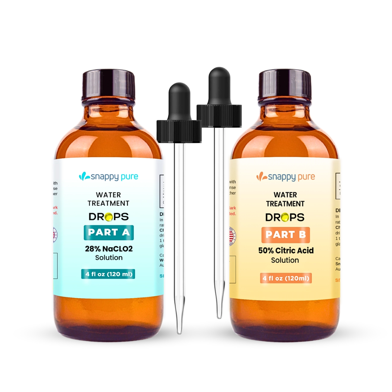 4 oz WPS Chlorine Dioxide Kit with Citric Acid 50% and Sodium Chlorite 22.4% (in Glass Bottle)