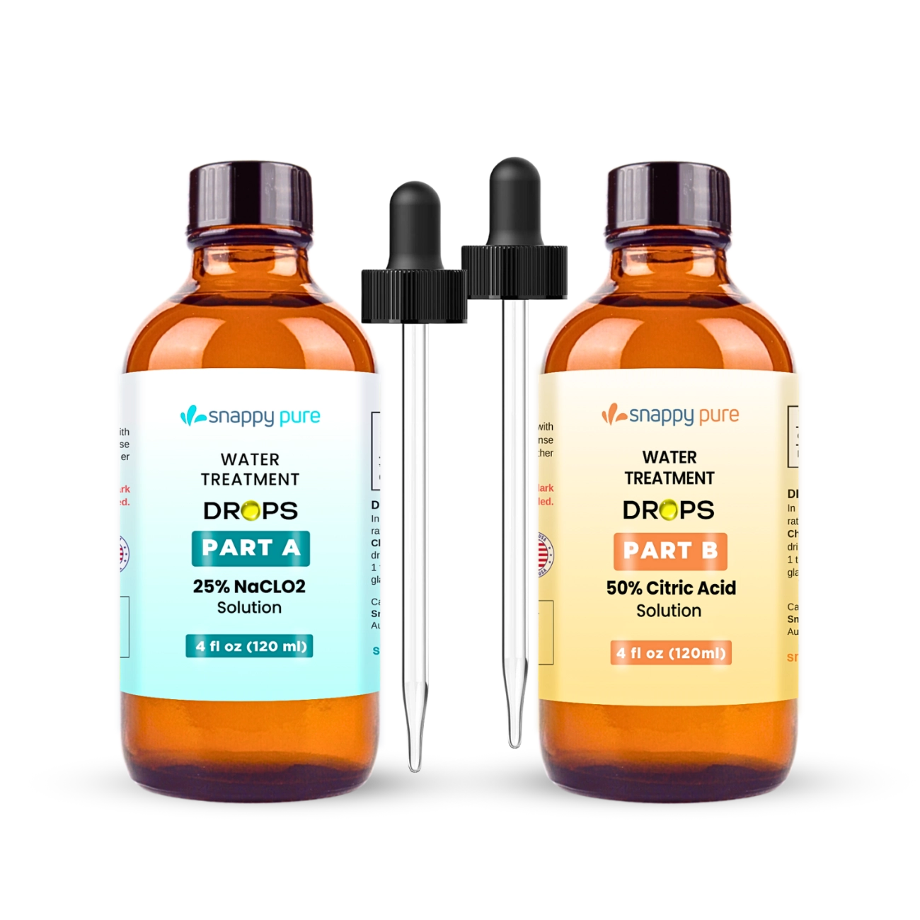 4 oz WPS Chlorine Dioxide Kit with Citric Acid 50% and Sodium Chlorite 25% (in Glass Bottle)