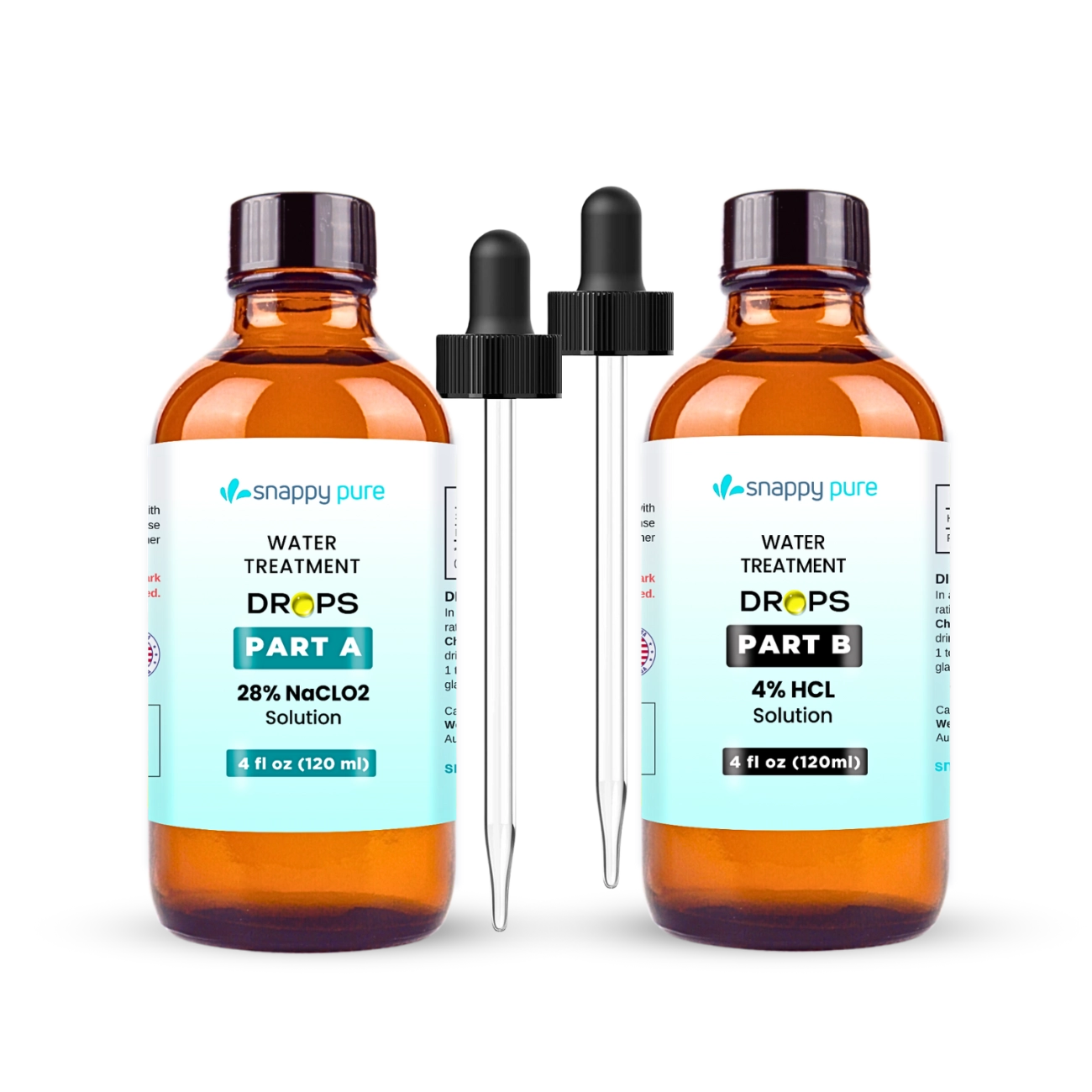 WPS Chlorine Dioxide Kit with HCL 4% and Sodium Chlorite 22.4% (in 4 oz Glass Bottle)