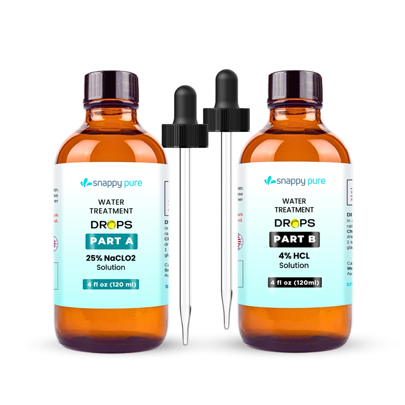 WPS Chlorine Dioxide Kit with HCL 4% and Sodium Chlorite 25% (in 4oz Glass Bottle)