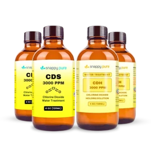 4 Pack CDS + Chlorine Dioxide Holding Solution (4 oz in Glass)