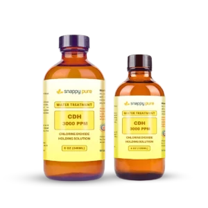 Chlorine Dioxide Holding Solution (4 and 8 oz in Glass Bottles)