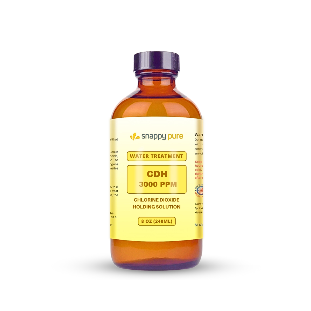 Chlorine Dioxide Holding Solution (8 oz in Glass)